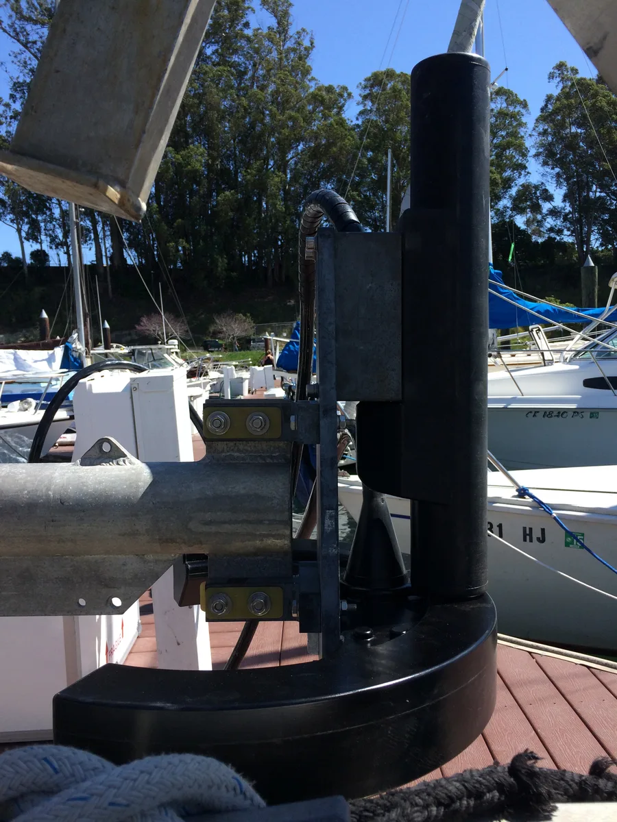A multibeam echosounder system, the kind of equipment a certified hydrographic surveyor is qualified to operate and calibrate