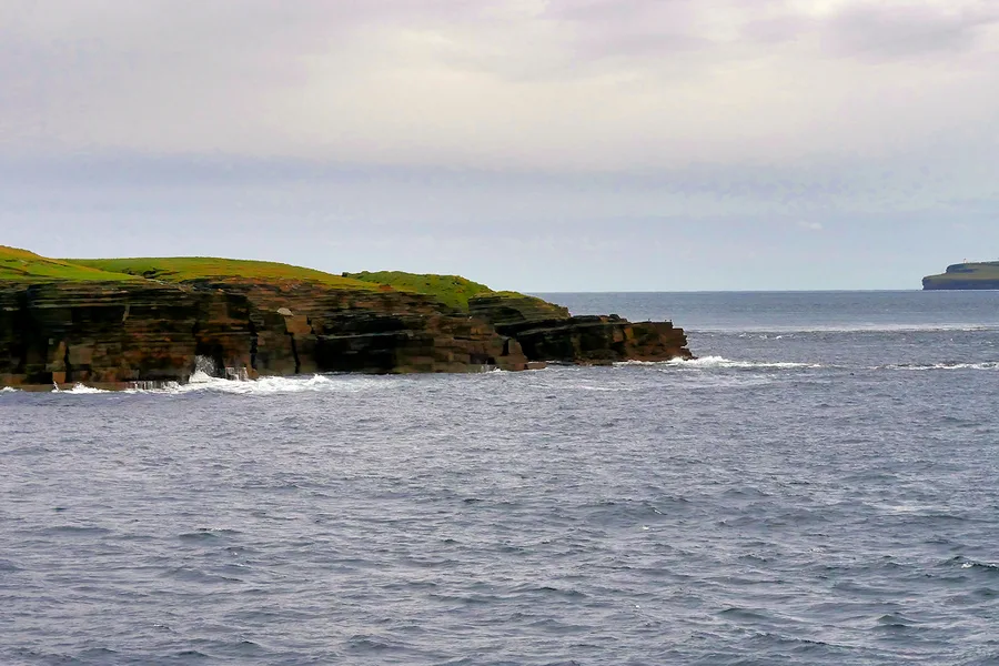 View across the Pentland Firth toward the island of Stroma, Scotland